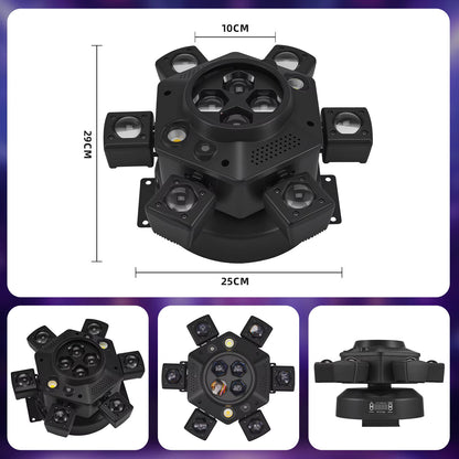 Moving Head Disco Lighting 6 Arms RGBW LED Strobe Lighs